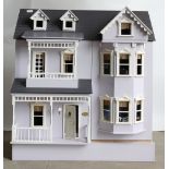 Dolls House very Large 4 Storey Model Made Victorian Town House: 7 rooms with opening fronts & roof