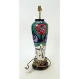 Moorcroft Large Lamp Base pattern A Tribute to Charles Rennie Mackintosh: By Rachel Bishop.