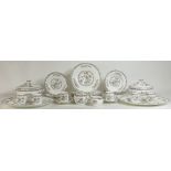 A very large collection of Wedgwood Kutani Crane dinner ware: To consist of 14 dinner plates,