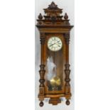 Double Weighted Vienna Wall Clock: Complete with key,