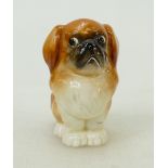 Royal Doulton rare miniature model of seated Pekingese dog: Impressed model no 406, height 6.5cm.