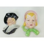 Goldscheider and Beswick Wall plaques: A wall plaque of The Laughing Cavalier (hairline noted to