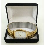 Gents Omega Deville quartz Wristwatch: Gents Omega Deville watch with expandable gold plated