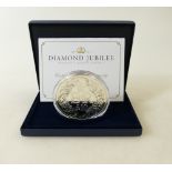 5 oz silver Coin: Diamond Jubilee, 5 tr oz solid sterling silver proof coin 2012.