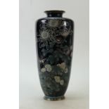 Early 20th century Japanese silver wire Cloisonne vase, height 31.