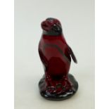 Royal Doulton Flambe model of Penguin Chick: Royal Doulton model of Peruvian penguin chick on base,