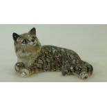 Beswick grey striped Persian Cat lying 1876: