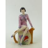 Kevin Francis colourway figure Clarice Cliff: Kevin Francis colourway figure Clarice Cliff seated