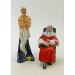 Royal Doulton character figures: Royal Doulton Genie HN2989 and The Judge HN2443 (2)