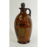 Royal Doulton Kingsware Whisky Flask: Royal Doulton Kingsware Dewars whisky flask Drinking Monk