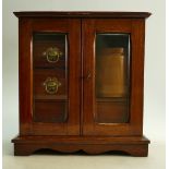 Edwardian Mahogany Smokers Cabinet: 3 drawer internals with pot, height 35cm,
