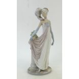 Large Lladro Figurine 'Socialite Of The 20's: Lady with feather headdress, impressed D 11E,