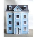 Dolls House very Large 4 Storey Model Made Georgian Town House: 9 rooms,