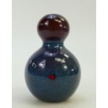 Royal Doulton high fired Flambe Vase : Royal Doulton Flambe/Sung style double-gourd vase decorated