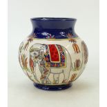 Moorcroft Beauty Parade Vase: Decorated with Elephants by Helen Dale. Limited edition 30/30.