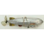 1950s Aluminium model of an Air Ship R-100: CK model of an airship in original box,