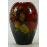 Walter Moorcroft Flambe Hibiscus vase: Walter Moorcroft vase decorated in the Flambe Hibiscus