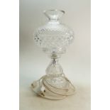 Waterford large crystal table lamp: With box