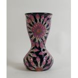 Moorcroft Pink Star Flower Vase: Trial piece dated 23/6/09. Boxed.