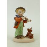 Beswick Hummel figure of Boy playing Fiddle: Beswick Hummel figure of boy playing fiddle with dog