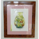 Rachel Bishop original watercolour painting: Painting of the design for the Special Occasions Vase