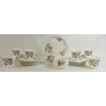 A Collection of Royal Albert Autumn Roses patterned tea set: Additional side plates noted (27