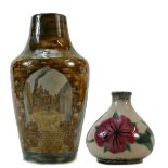 Cobridge Stoneware Vases: Cobridge Stoneware large vase decorated with bottle kiln workers,