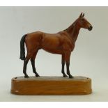 Royal Worcester model of Arkle: Royal Worcester model of Arkle modelled by Doris Lindner on wood