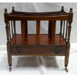 A reproduction Mahogany Canterbury magazine Rack: A reproduction Mahogany Canterbury magazine rack