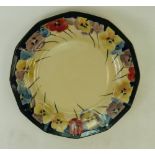 Royal Doulton plate decorated with Pansies: