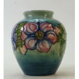 Walter Moorcroft Clematis Vase: Walter Moorcroft vase decorated in the Clematis design, height 15.