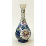 Moorcroft large Love in a Mist Vase: by Rachel Bishop.