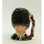 Royal Doulton rare large Character Jug The Guardsman: Royal Doulton rare large character jug The