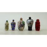 A collection of Chinese Perfume Bottles: Collection of Chinese perfume bottles comprising Cloisonne