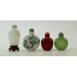 A collection of Chinese Perfume Bottles: Collection of Chinese perfume bottles comprising ceramic