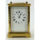 Carriage Clock striking the hour & half hour: French hour & half hour striking standard size brass