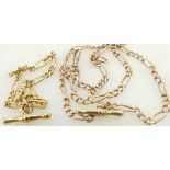 9ct gold Bracelet & 9ct 50cm Choker Chain, 11.