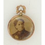 9ct gold Victorian double Photo Fob,