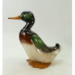 Royal Doulton rare large model of a Mallard Duck: Royal Doulton mallard model HN1198, dated 1939,