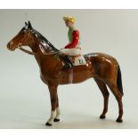 Beswick Jockey on Standing Brown Horse 1862: (restored legs)