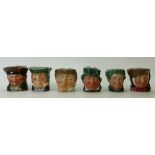 A collection of Royal Doulton Character Ash Pots: Royal Doulton character ash pots comprising Paddy,