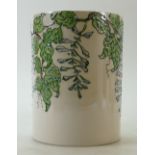 Lise Moorcroft pottery Planter: Planter decorated with Wisteria, dated 2012, height 21cm.