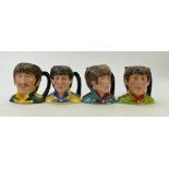 Royal Doulton set of mid size Character Jugs The Beatles: Comprising John Lennon D6725,