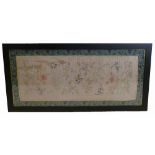 19th Century Chinese framed Embroidery: With images of Butterflies, Prunus,