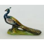 Royal Doulton rare miniature model of a Peacock HN2577: Height 6.5cm.