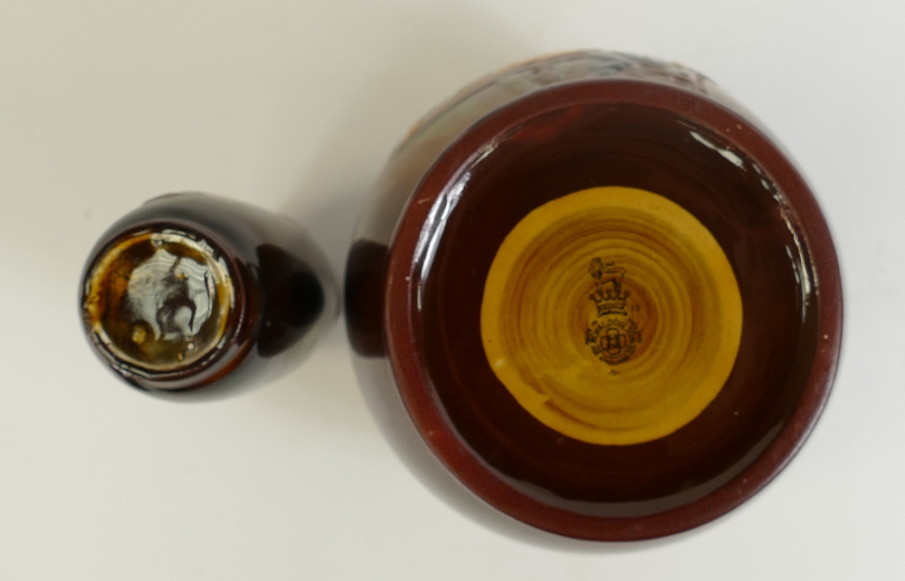 Royal Doulton Kingsware Tobacco Jar & cover and small vase: Royal Doulton Kingsware tobacco jar & - Image 2 of 4