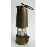 Eccles Type 6 M&Q Brass Safety Miners Lamp: