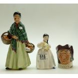 Royal Doulton The Orange Lady HN1953 (A/F): together with Simon the cellarer,