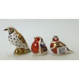 Royal Crown Derby paperweights Song Thrush,