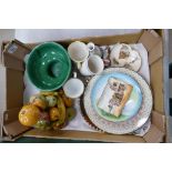 A Mixed collection to items to include: Sutherland Ironstone Footed Bowl,